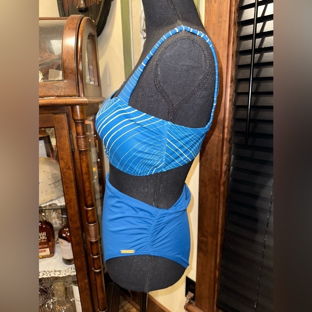 Vince Camuto Square Neck Bikini Top High Waist Bottom L - Picture 4 of 8